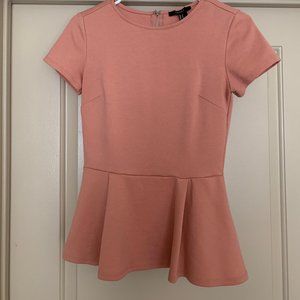 Forever 21 Pink Peplum Top